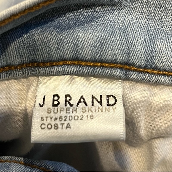 J Brand Super Skinny Costa Light Blue Wash Jeans 31 - Picture 4 of 6
